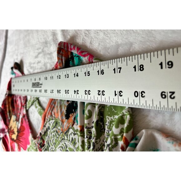 Chico's Womens V-Neck Short Sleeve Floral Cross-Back Dress Size 0 Multicolor - Picture 6 of 13